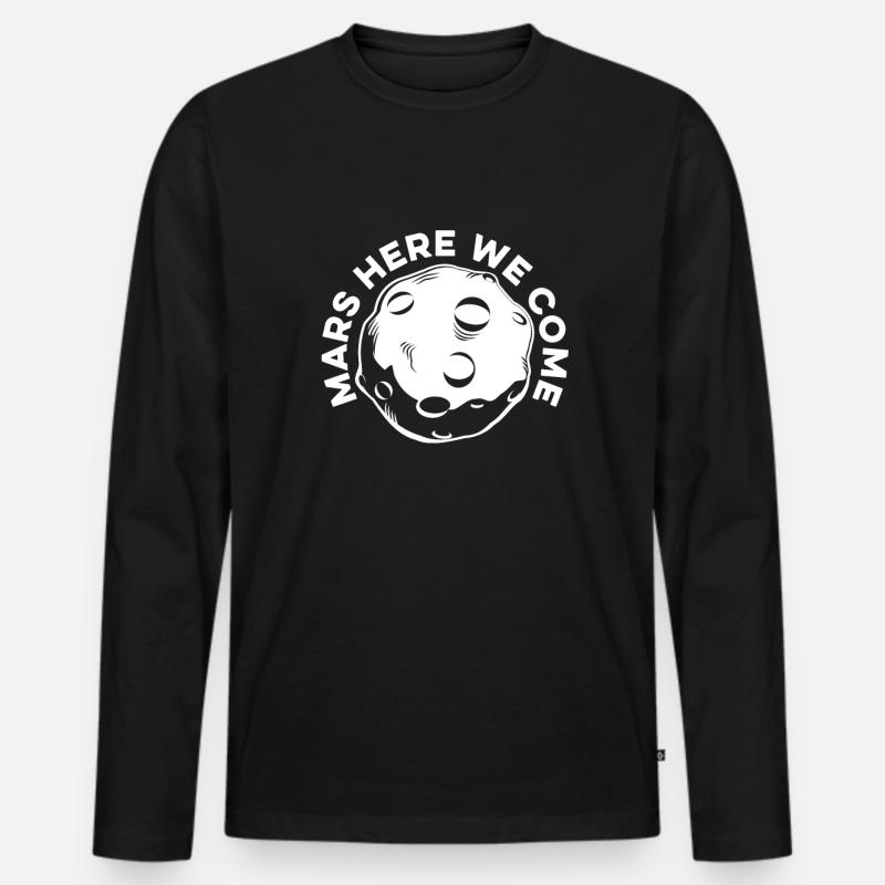Space Space Space Colonization - Men's Premium Organic Long Sleeve Shirt - black