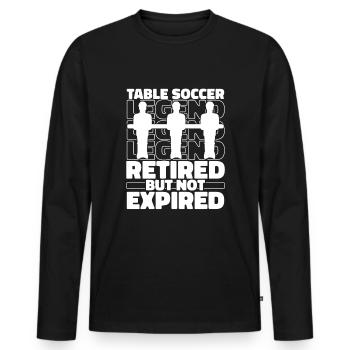 Tischfußball Kicker Im Ruhestand - Männer Premium Bio Langarmshirt - Schwarz - Vorne - Nico (187cm)