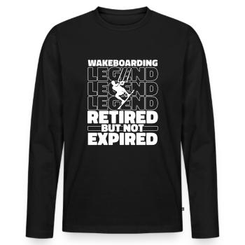 Wakeboard Wakeboarder Im Ruhestand - Männer Premium Bio Langarmshirt - Schwarz - Vorne - Nico (187cm)