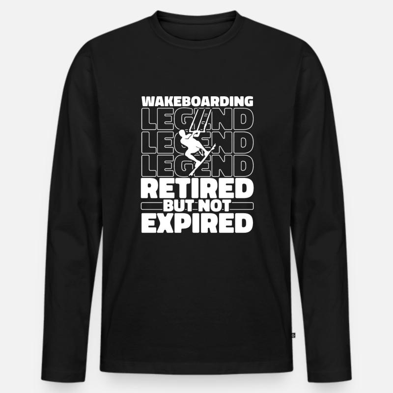 Wakeboard Wakeboarder Im Ruhestand - Männer Premium Bio Langarmshirt - Schwarz