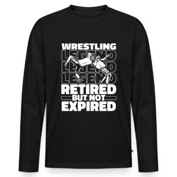 Wrestling Wrestler Im Ruhestand - Männer Premium Bio Langarmshirt - Schwarz - Vorne - Nico (187cm)