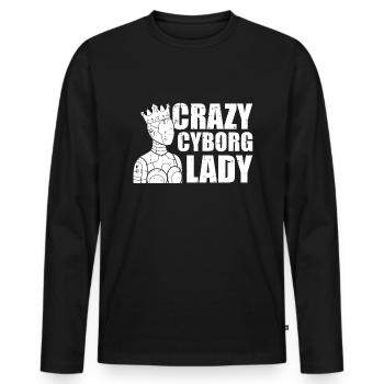 Robotique Ai robot cyborg - T-shirt manches longues Premium bio Homme - noir - Devant - Nico (187cm)