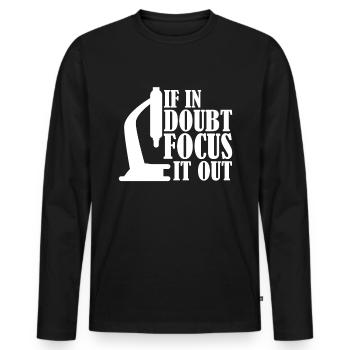Biologie Biologe Mikroskop - Männer Premium Bio Langarmshirt - Schwarz - Vorne - Nico (187cm)