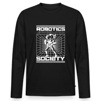 Robotique Ai Robot - T-shirt manches longues Premium bio Homme - noir - Devant - Nico (187cm)