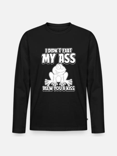 Frog Toad Humor - Men's Premium Organic Long Sleeve Shirt - black
