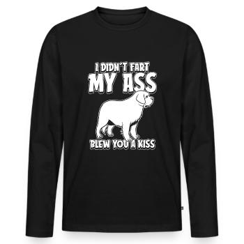 Bernhardiner Witzig - Männer Premium Bio Langarmshirt - Schwarz - Vorne - Nico (187cm)