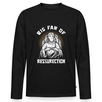 Christ Christianity Resurrection - Men's Premium Organic Long Sleeve Shirt - black - Front - Nico (187cm)