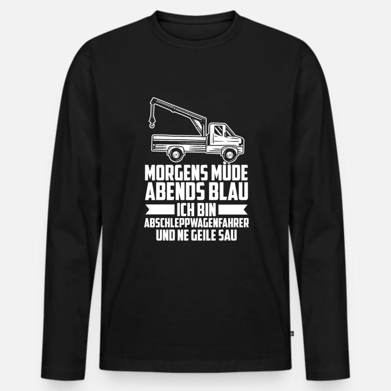 Abschleppdienst Abschlepper - Männer Premium Bio Langarmshirt - Schwarz