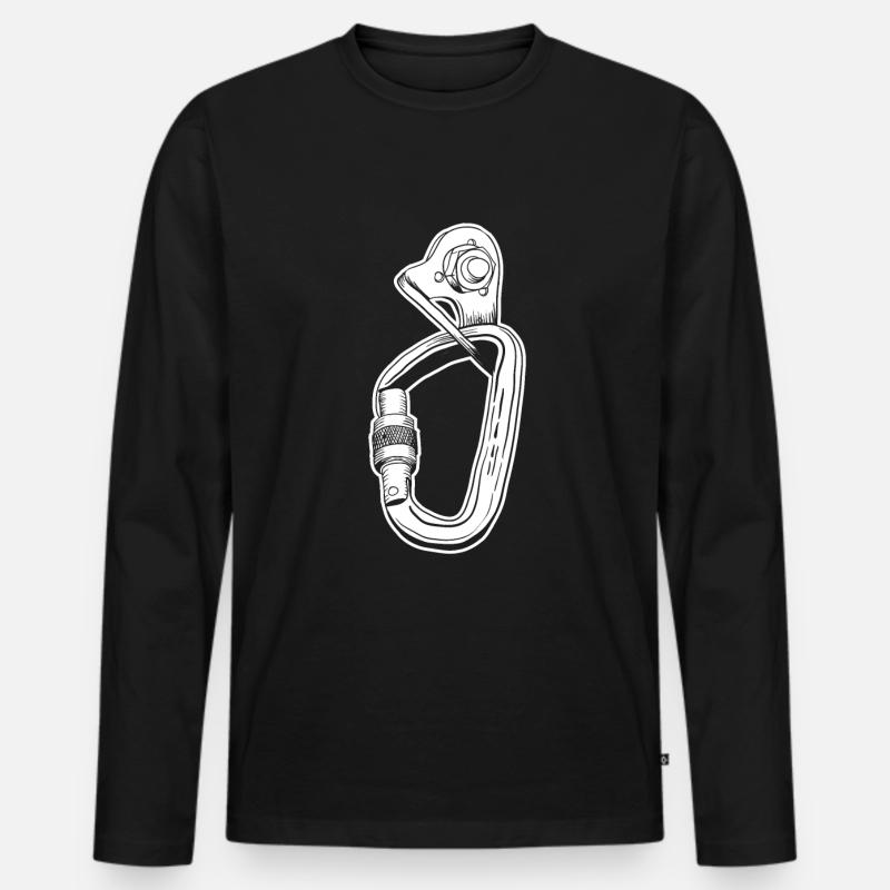 Klettern Kletterer - Männer Premium Bio Langarmshirt - Schwarz
