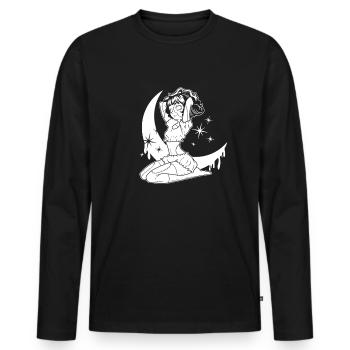 Gothic Puppe - Männer Premium Bio Langarmshirt - Schwarz - Vorne - Nico (187cm)