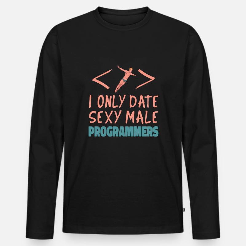 Developer Coder Programmer Sexy - Men's Premium Organic Long Sleeve Shirt - black