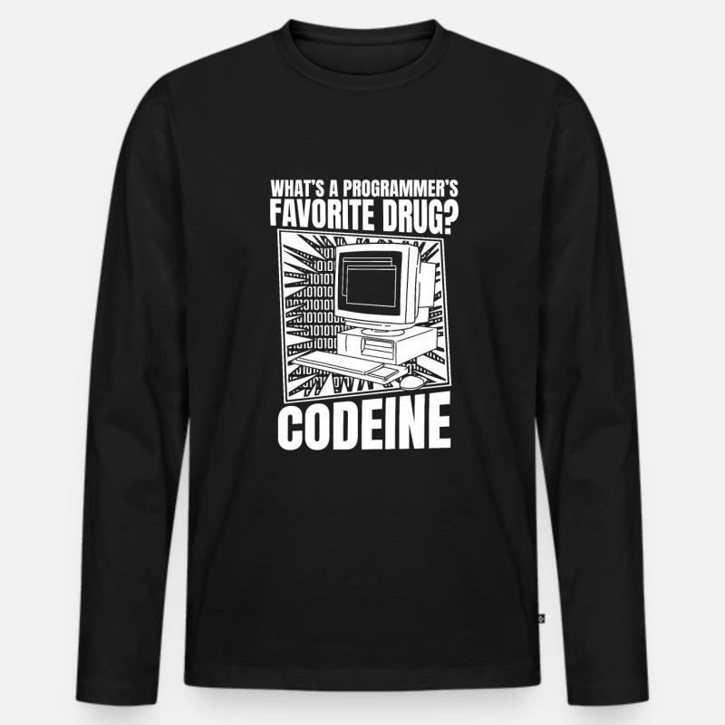 Entwickler Coder Programmierer Computer - Männer Premium Bio Langarmshirt - Schwarz