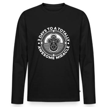Christ Christianity - Men's Premium Organic Long Sleeve Shirt - black - Front - Nico (187cm)