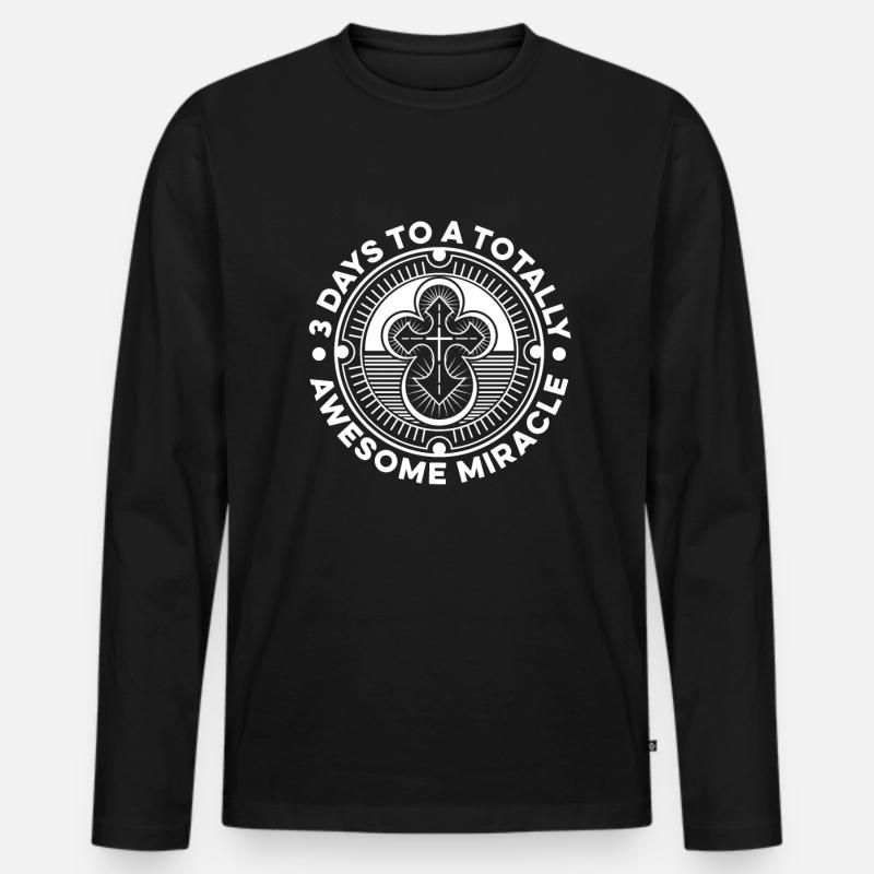 Christ Christentum - Männer Premium Bio Langarmshirt - Schwarz