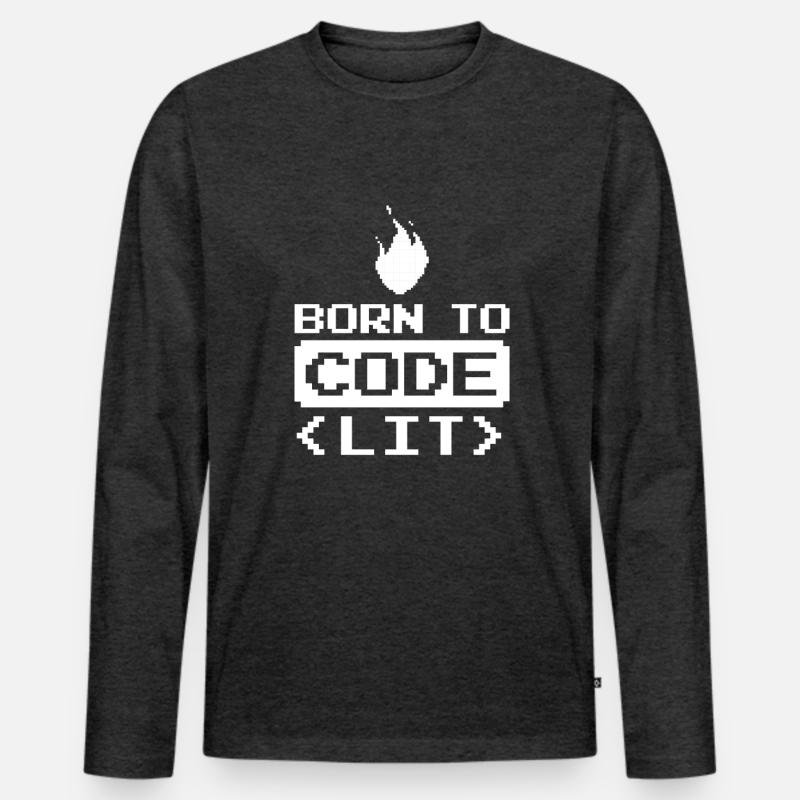 Developer Coder Programmer Funny Men's Premium Organic Long Sleeve Shirt
