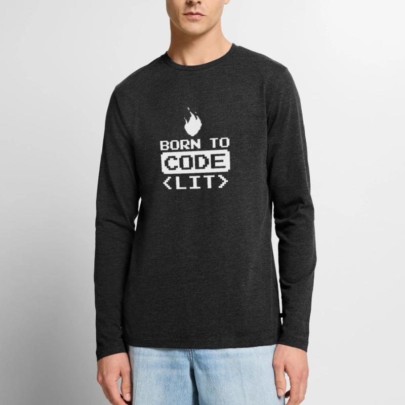 Developer Coder Programmer Funny Men's Premium Organic Long Sleeve Shirt