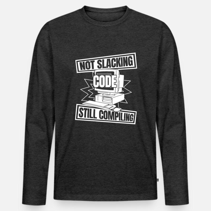 Developer Coder Programmer Computer T-shirt manches longues Premium bio Homme
