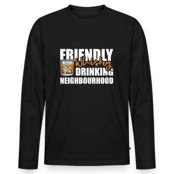 Whisky Whiskey Lustig - Männer Premium Bio Langarmshirt - Schwarz - Vorne - Nico (187cm)