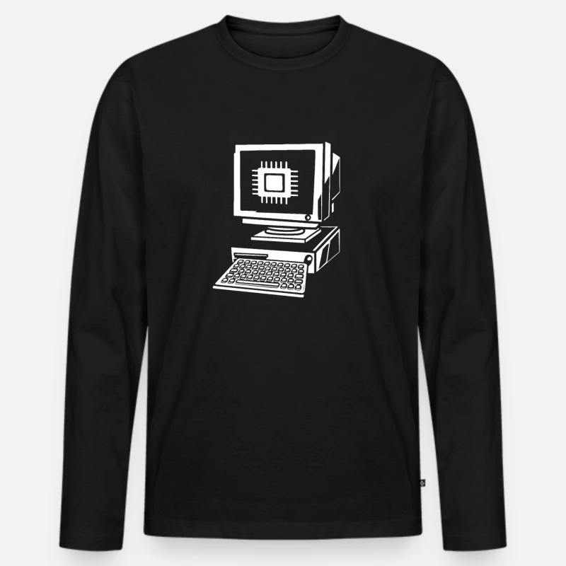 Entwickler Coder Programmierer Computer - Männer Premium Bio Langarmshirt - Schwarz