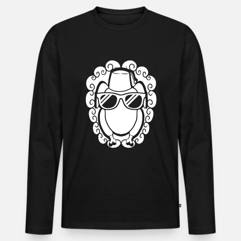 Thanksgiving Sonnenbrille - Männer Premium Bio Langarmshirt - Schwarz