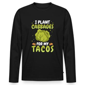 Hobbygärtner Garten Kohl - Männer Premium Bio Langarmshirt - Schwarz - Vorne - Nico (187cm)