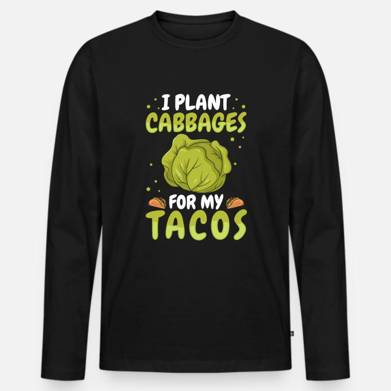 Hobbygärtner Garten Kohl - Männer Premium Bio Langarmshirt - Schwarz