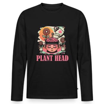 Hobbygärtner Garten Anlage Gartenkatze - Männer Premium Bio Langarmshirt - Schwarz - Vorne - Nico (187cm)