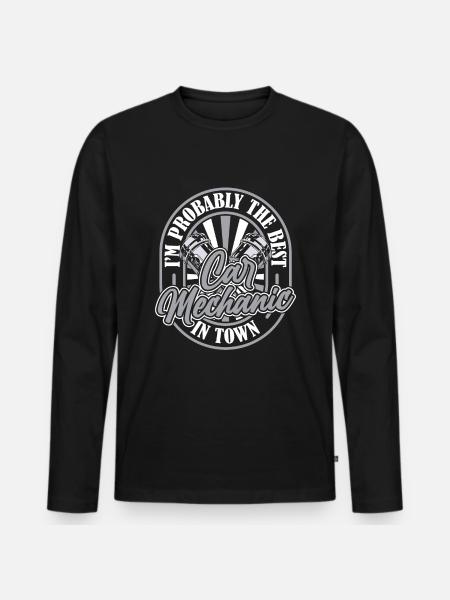 Car Mechanic - Men's Premium Organic Long Sleeve Shirt - black