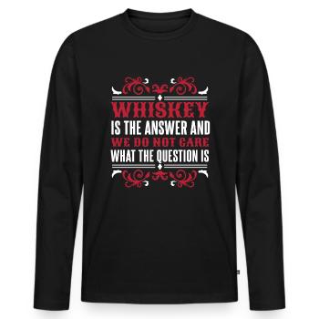 Whisky Whiskey Lustig - Männer Premium Bio Langarmshirt - Schwarz - Vorne - Nico (187cm)