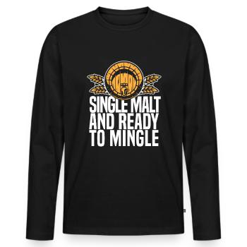 Whisky Whiskey Lustig - Männer Premium Bio Langarmshirt - Schwarz - Vorne - Nico (187cm)