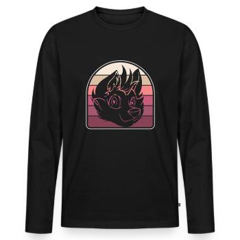 Furry Fandom Fursuits Cool - Männer Premium Bio Langarmshirt - Schwarz - Vorne - Nico (187cm)