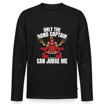 Fan Parade Captain - Men's Premium Organic Long Sleeve Shirt - black - Front - Nico (187cm)