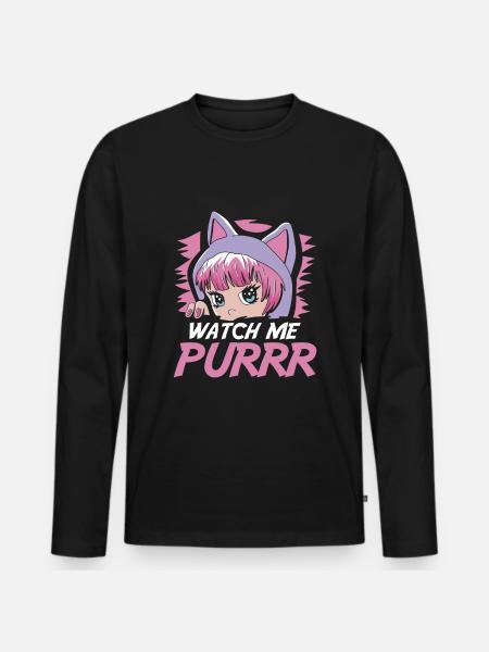 Furry Fandom Fursuits Mignon - T-shirt manches longues Premium bio Homme - noir