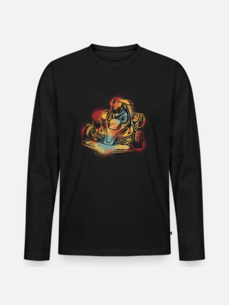 Go Kart Karting Karting Colorful - Men's Premium Organic Long Sleeve Shirt - black
