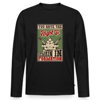Affiche du défilé des fans - T-shirt manches longues Premium bio Homme - noir - Devant - Nico (187cm)