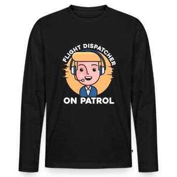 Emergency call control center operations center - Men's Premium Organic Long Sleeve Shirt - black - Front - Nico (187cm)