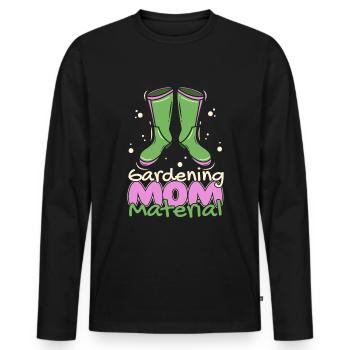 Hobby Gardener Garden Horticultural Mom - Men's Premium Organic Long Sleeve Shirt - black - Front - Nico (187cm)