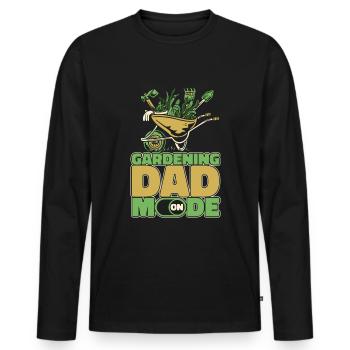 Amateur gardener Garden Father Horticultural Father - Men's Premium Organic Long Sleeve Shirt - black - Front - Nico (187cm)