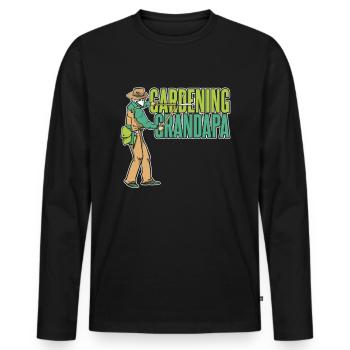 Amateur gardener garden horticultural father - Men's Premium Organic Long Sleeve Shirt - black - Front - Nico (187cm)