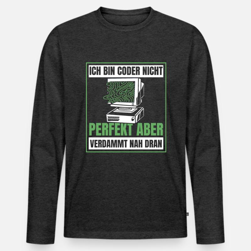 Developer Coder Programmer Humor Men's Premium Organic Long Sleeve Shirt