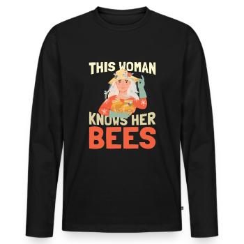 Beekeepers, beekeepers - Men's Premium Organic Long Sleeve Shirt - black - Front - Nico (187cm)