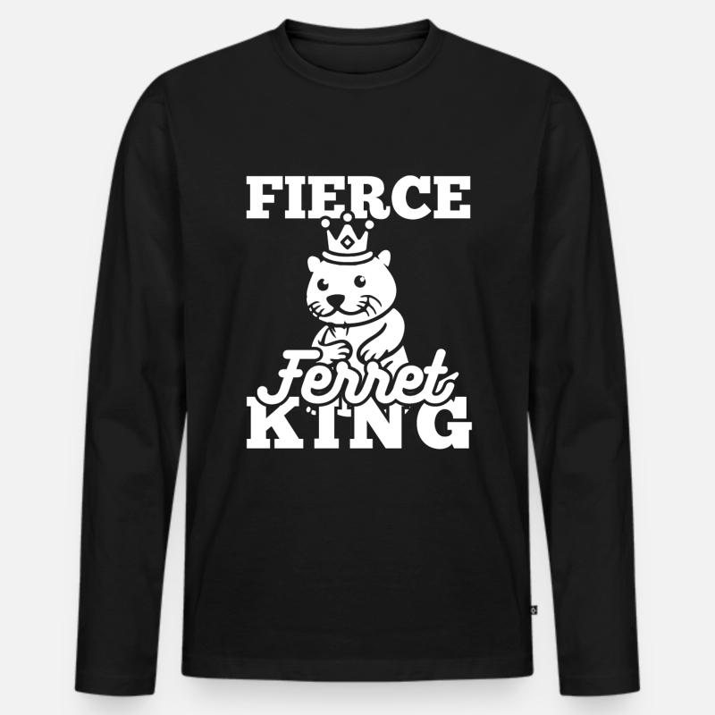 Frettchen Iltis - Männer Premium Bio Langarmshirt - Schwarz