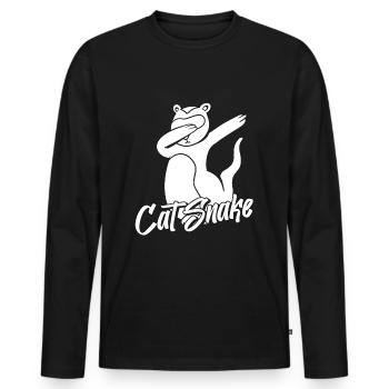Putois furet - T-shirt manches longues Premium bio Homme - noir - Devant - Nico (187cm)