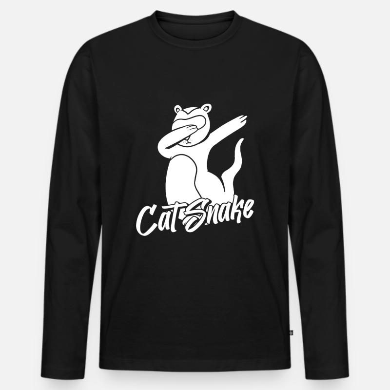 Frettchen Iltis - Männer Premium Bio Langarmshirt - Schwarz