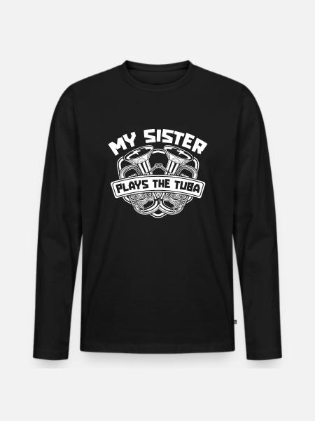 Fanfare procession tuba - Men's Premium Organic Long Sleeve Shirt - black