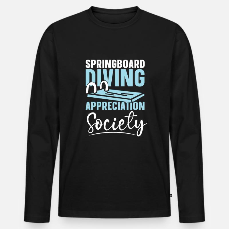 Turmspringen Turmspringer - Männer Premium Bio Langarmshirt - Schwarz