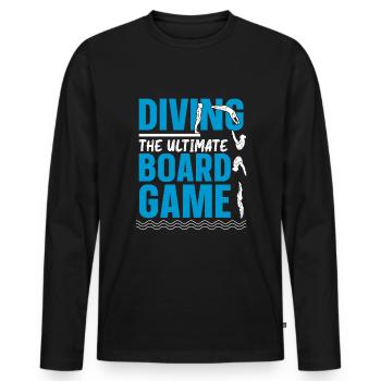 Diving Jumper Funny - Men's Premium Organic Long Sleeve Shirt - black - Front - Nico (187cm)