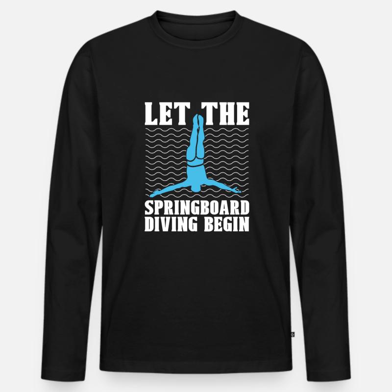 Turmspringen Turmspringer - Männer Premium Bio Langarmshirt - Schwarz