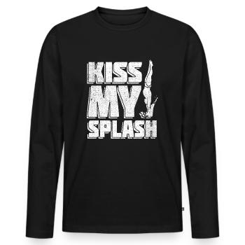 Plongée Plongée Plongée Pulvérisation - T-shirt manches longues Premium bio Homme - noir - Devant - Nico (187cm)