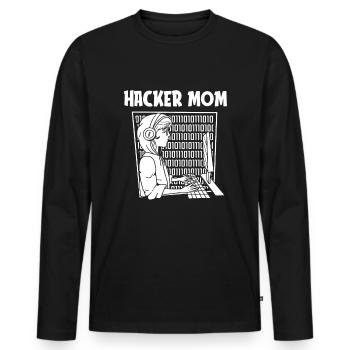 Developer Coder Programmer - Men's Premium Organic Long Sleeve Shirt - black - Front - Nico (187cm)